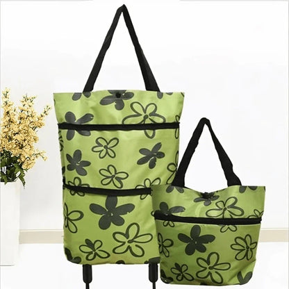 Collapsible Cart Bag with Wheels – Reusable & Portable