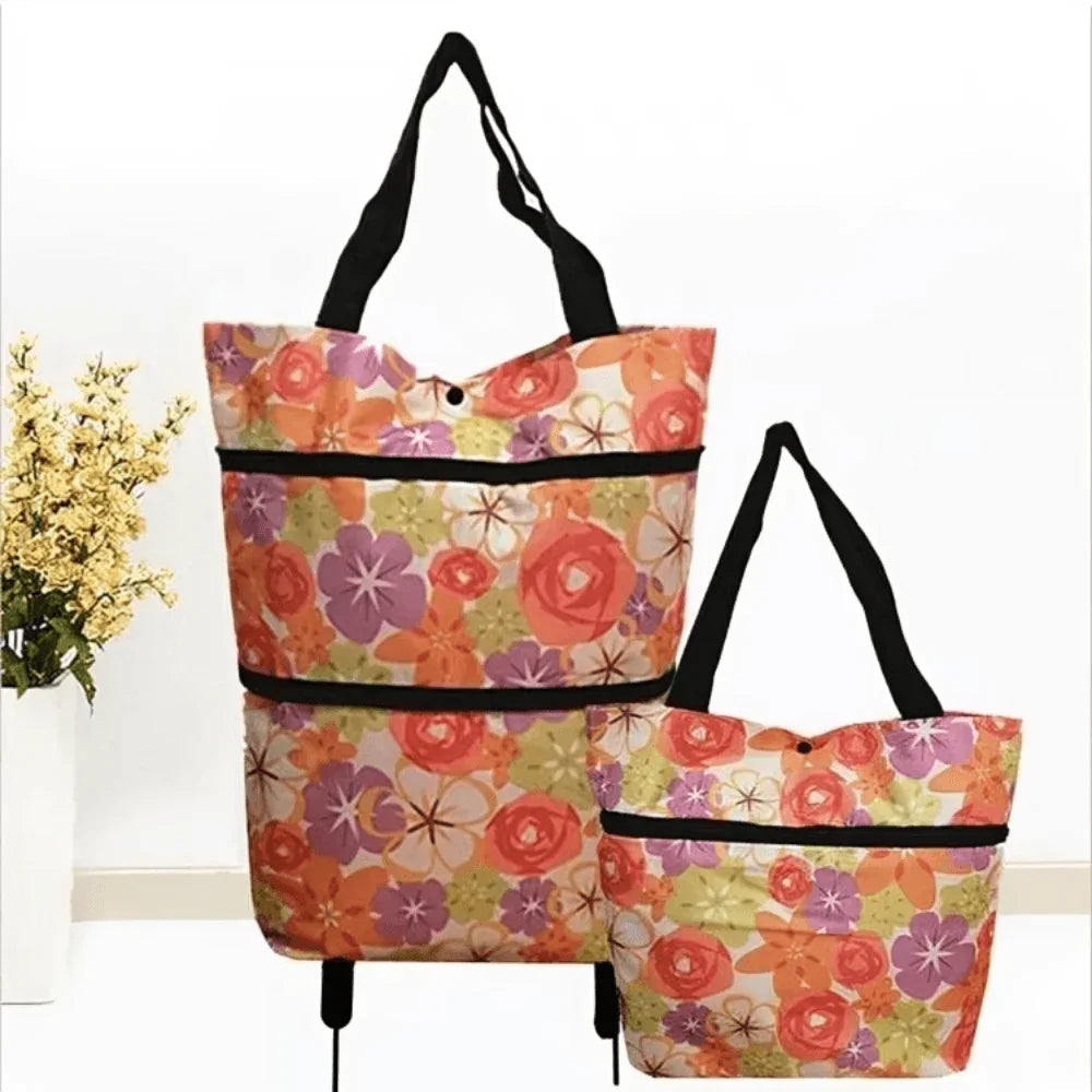 Collapsible Cart Bag with Wheels – Reusable & Portable
