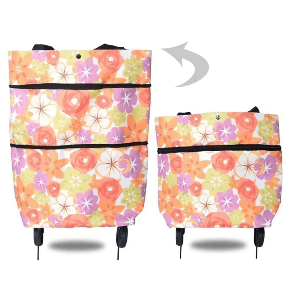 Collapsible Cart Bag with Wheels – Reusable & Portable
