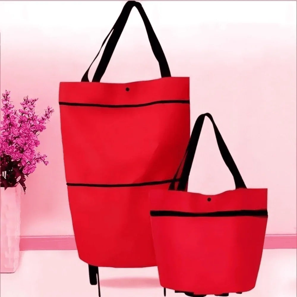 Collapsible Cart Bag with Wheels – Reusable & Portable