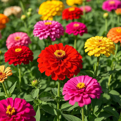 ⏰🔥California Giant Mix Zinnia Seeds—Covers 6500saft-Grows 3-4ft tall