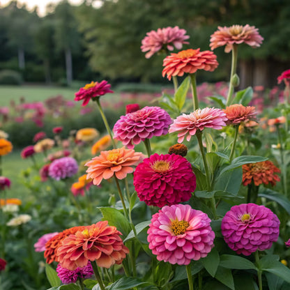 ⏰🔥California Giant Mix Zinnia Seeds—Covers 6500saft-Grows 3-4ft tall