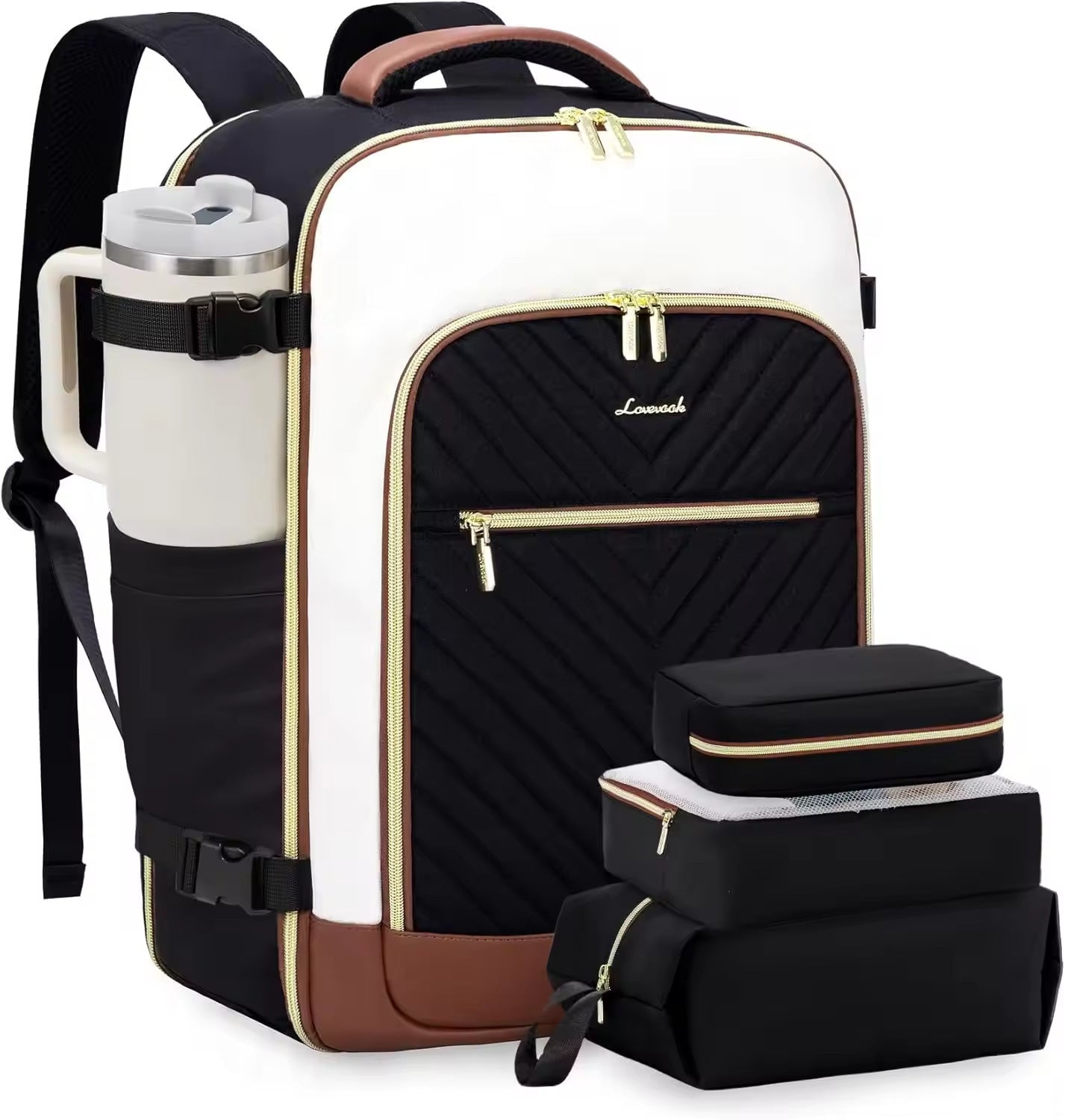 4Pcs Large Travel Backpack, 40L