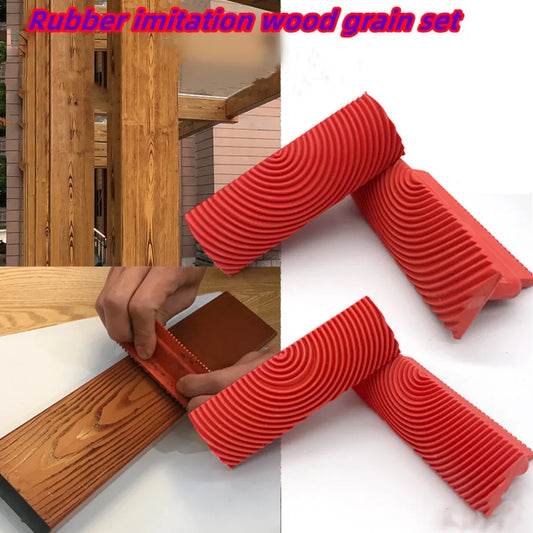 Rubber Wood Grain DIY Texture Roller for Wall Painting