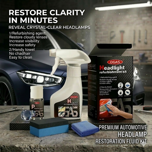 🔥🚘Automotive Headlamp Restoration Fluid Kit