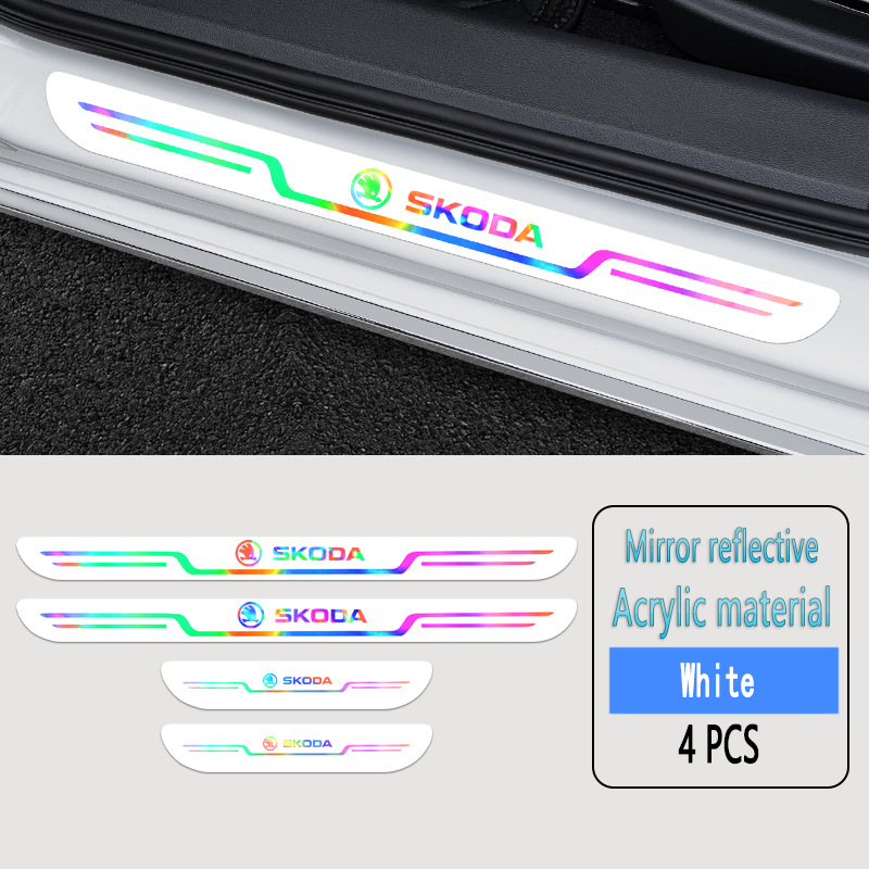 Acrylic Laser Car Anti-Fouling Door Sill Strips🎉4pcs🎉