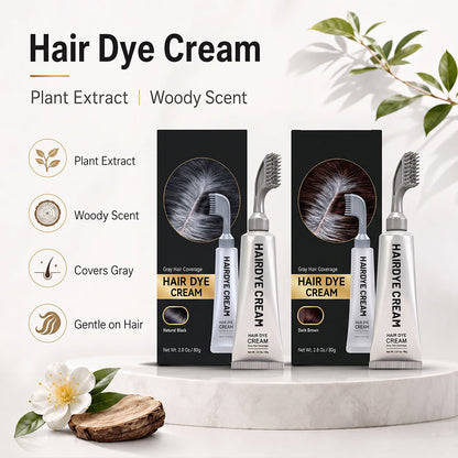 Unisex Grey Coverage Hair Dye with Hair Care