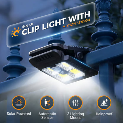 USB & Solar Powered Motion Sensor Clip Lights