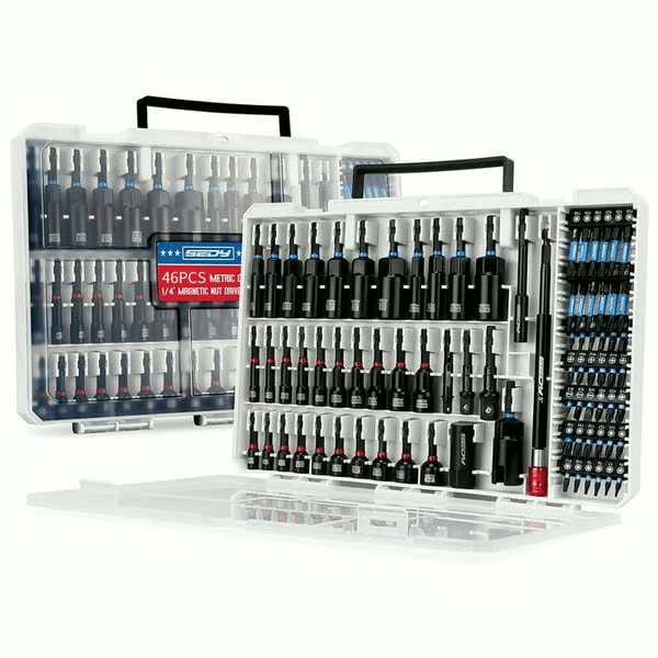 46-Piece Magnetic Nut Driver & Bit Set