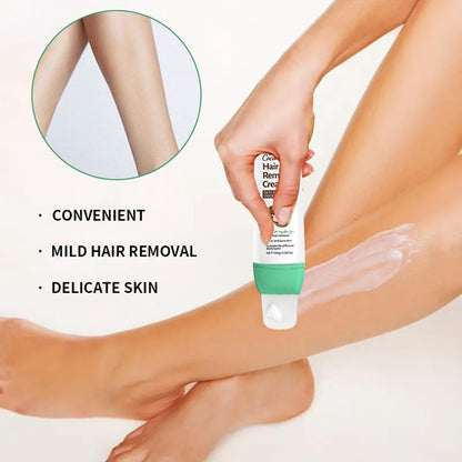 Coconut Oil Depilatory Cream,Gentle Hair Removal for All Skin Types 