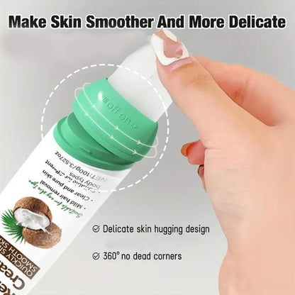 Coconut Oil Depilatory Cream,Gentle Hair Removal for All Skin Types 