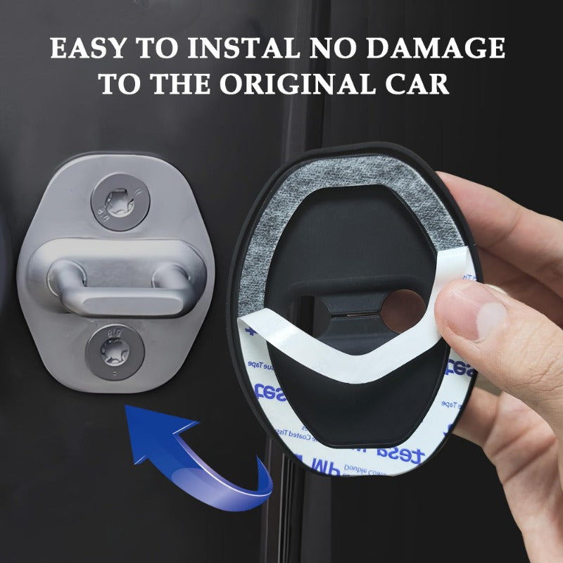 Universal Silicone Car Door Latch Covers – 4PCS Anti-Rust Noise Dampers