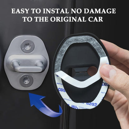Universal Silicone Car Door Latch Covers – 4PCS Anti-Rust Noise Dampers
