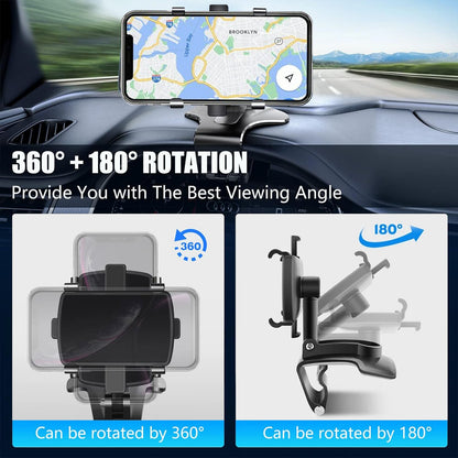 🔥2026 True Upgraded🔥360°Adjustable Car Dashboard Mobile Phone Holder