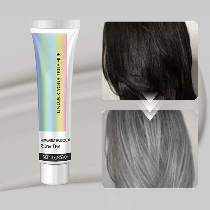 Last Day 49% OFF🎁2-in-1 Natural Essence Extract Silver Hair Dye