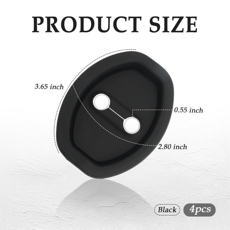 Universal Silicone Car Door Latch Covers – 4PCS Anti-Rust Noise Dampers