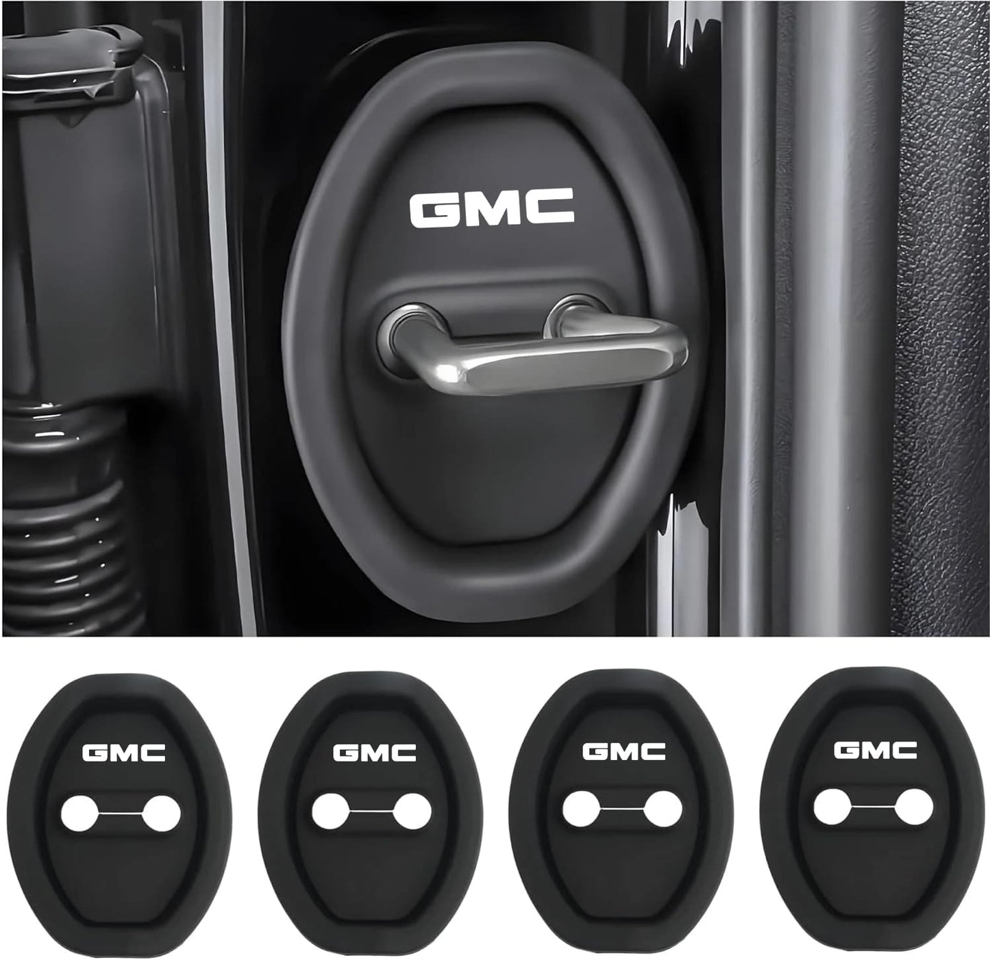 Universal Silicone Car Door Latch Covers – 4PCS Anti-Rust Noise Dampers