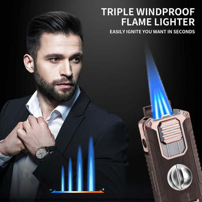 🎁New Year gifts🎊5-in-1 Refillable Cigar Torch Lighter with Cutter✨Buy 2, Free Shipping 🚚