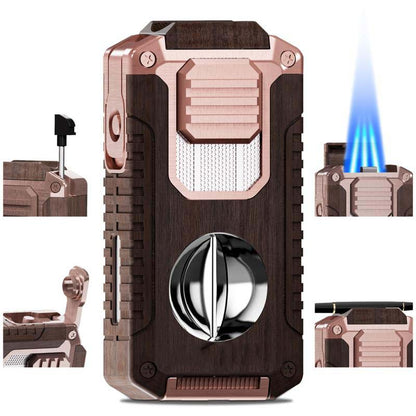 🎁New Year gifts🎊5-in-1 Refillable Cigar Torch Lighter with Cutter✨Buy 2, Free Shipping 🚚