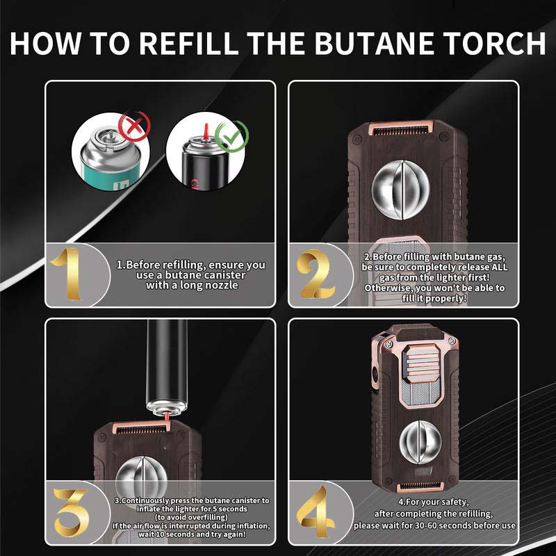 🎁New Year gifts🎊5-in-1 Refillable Cigar Torch Lighter with Cutter✨Buy 2, Free Shipping 🚚