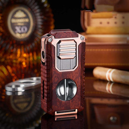 🎁New Year gifts🎊5-in-1 Refillable Cigar Torch Lighter with Cutter✨Buy 2, Free Shipping 🚚