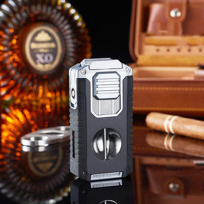 🎁New Year gifts🎊5-in-1 Refillable Cigar Torch Lighter with Cutter✨Buy 2, Free Shipping 🚚