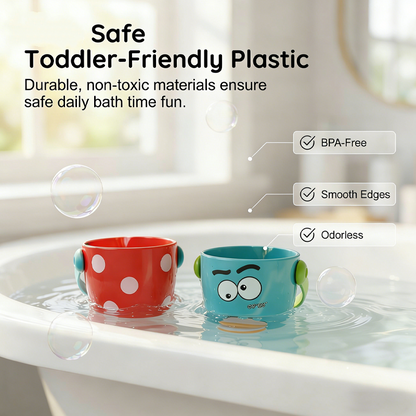 3-Piece Stacking Bath Toy Buckets Set